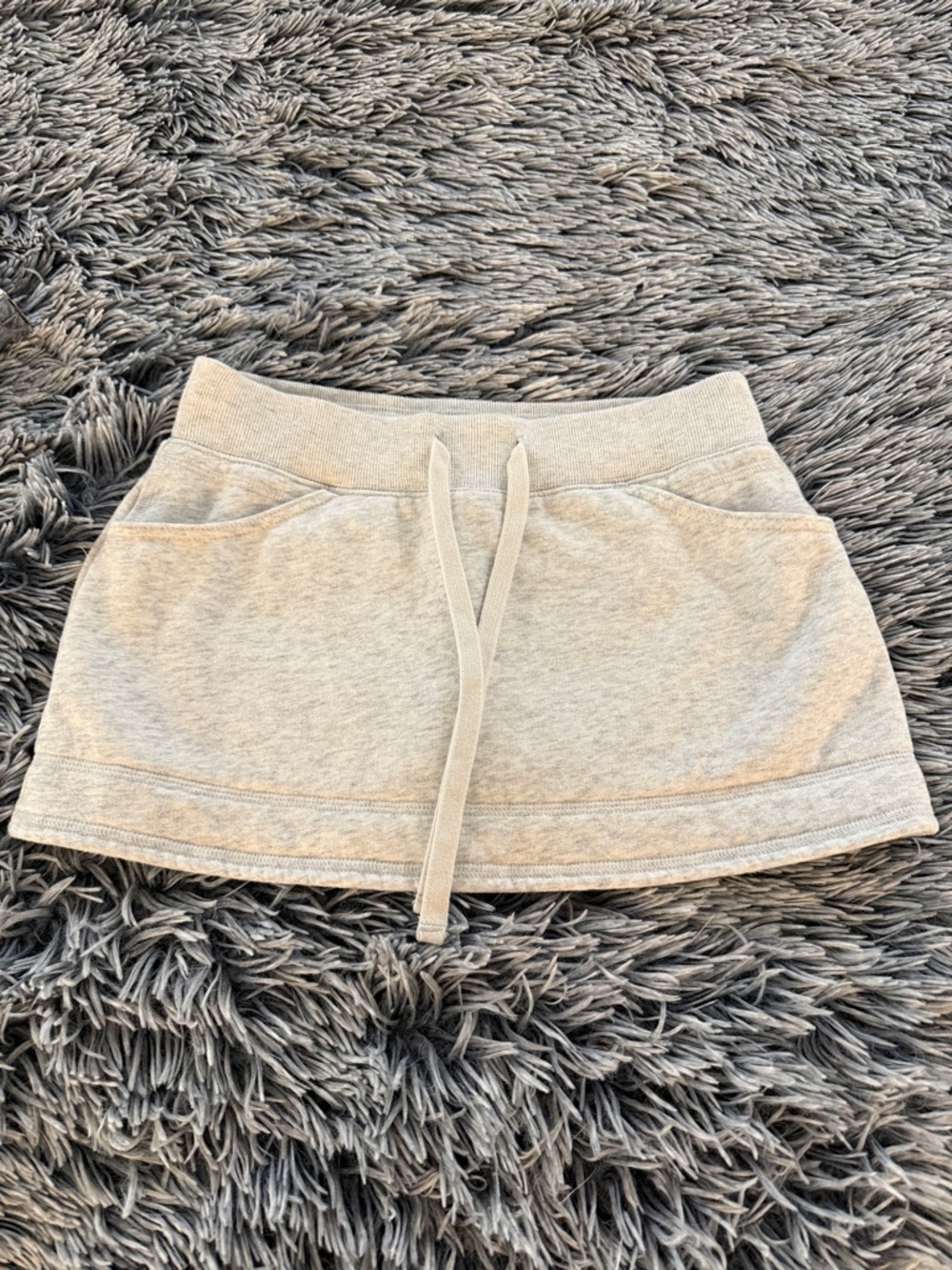 Hollister Light Gray fleece Mini Skort